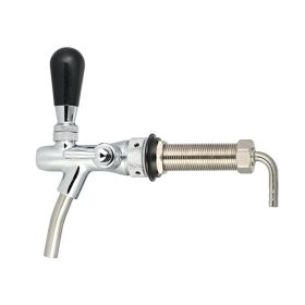 Adjustable Flow Control Chrome Draft Beer-faucet Tap G5/8 Shank Long Stem Home Brew Keg Tap