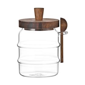 1 Pcs 18.5 OZ Glass Coffee Jars With Spoons, Candy Jars, Biscuit Jars, Storage Jars, Tea Jars, Snack Jars, Seasoning Jars, Salt Jars, Pepper Jars