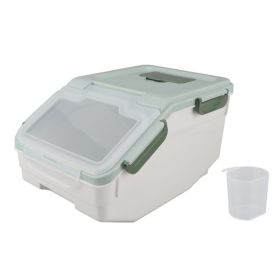 Airtight Rice Container Thickened Rice Storage Bin With Easy Open Lid For Kitchen Grain Flour Snacks Mint Green 5kg / 11lb
