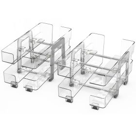 2Pack Adjustable Soda Can Organizers 2Tier Can Holders Beverage Dispensers For Fridge Pantry Cabinet 7Degree Slope Auto Rolling