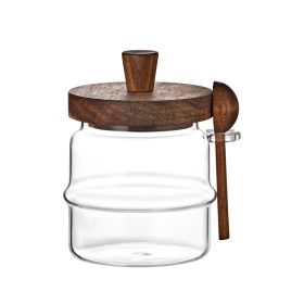 1 Pcs 15 OZ Glass Coffee Jars With Spoons, Candy Jars, Biscuit Jars, Storage Jars, Tea Jars, Snack Jars, Seasoning Jars, Salt Jars, Pepper Jars