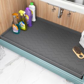 Under Sink Mats For Kitchen Waterproof, Leak-Proof Silicone Mat Sink Protector And Cabinet Liner, Kitchen Essentials Organizer And Storage, Boot Or Sh