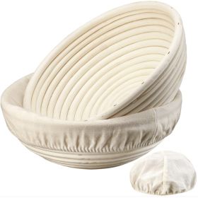 Banneton Bread Proofing Basket - 9 Inch Banneton Basket Set Of 2 Sourdough Proofing Basket Round Proofing Bowls Handmade Rattan Baskets And Liners