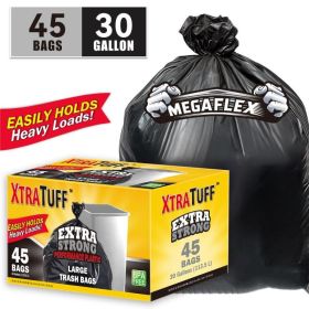 45 Extra-thick, Leak-proof Garbage Bags, Suitable For Home, Commercial, And Various Other Uses. A Great Helper For Home Cleaning.