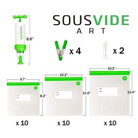 Vacuum composite packaging bag (Option: Green-26x34CM)