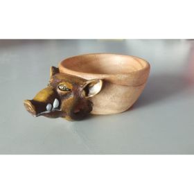 Hand Carved Cup Scandinavian Kuksa Wooden Mug Camping Gear Coffee Cup Kuksa Guksi Kuksa Wild Boar Cups Christmas (Option: 4style)
